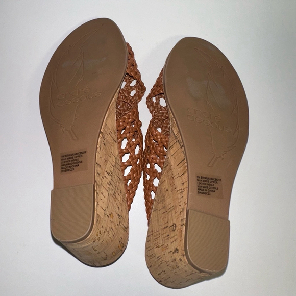 André Assous Bryana Women’s Woven Wedge Sandals Brown Size 9 M NEW - Picture 12 of 13